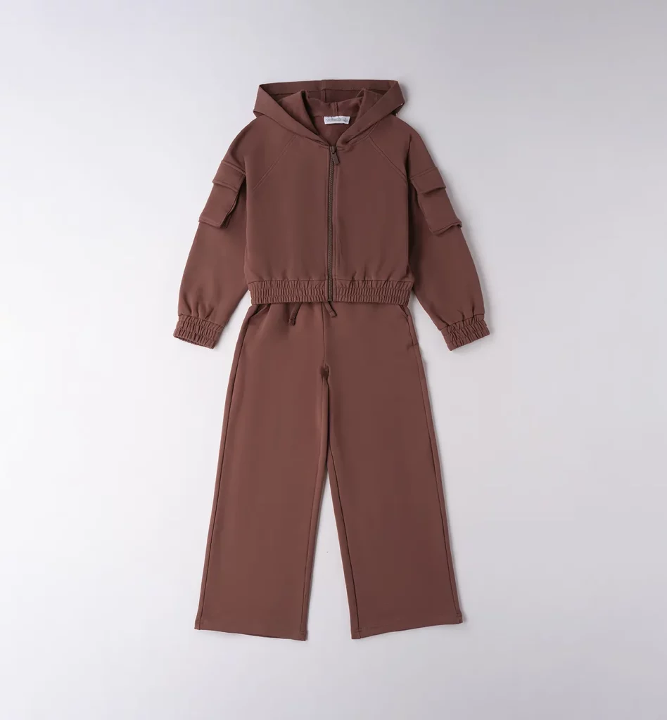 Tuta Felpa Stretch con Cappuccio