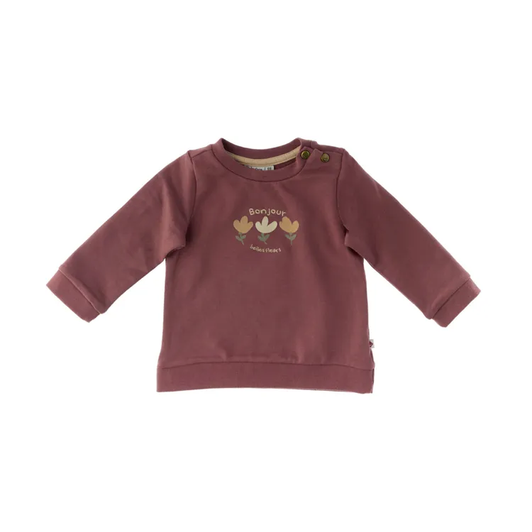 Felpa Bambina con Stampa Floreale