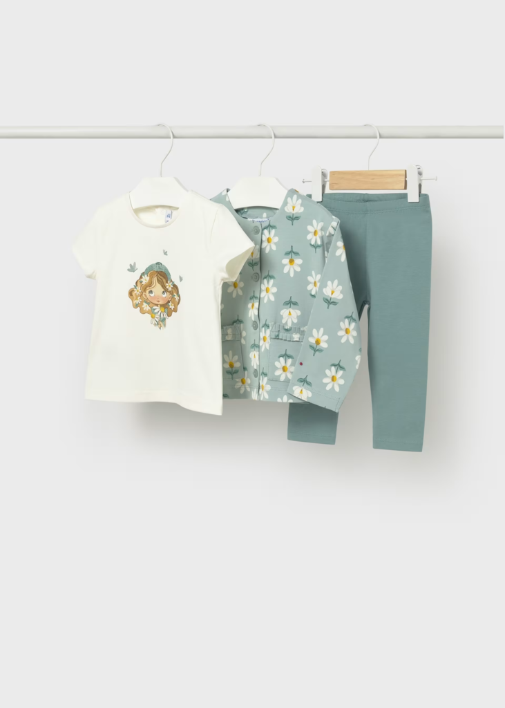 Completo neonata color menta