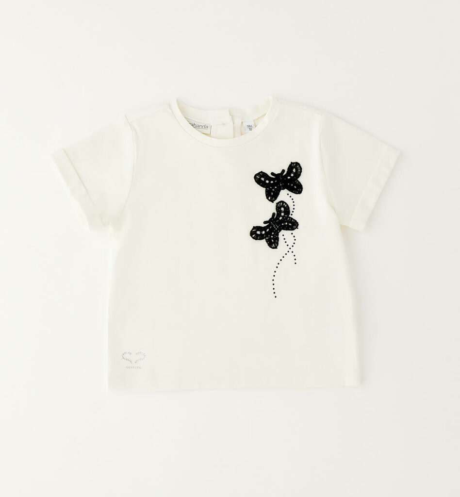 T-shirt con farfalle